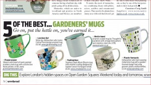 Hand painted enamelware mug recommended by Daily Mail Weekend 