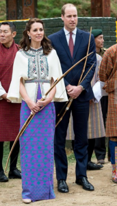 Duke and Duchess of Cambridge Archery in Bhutan