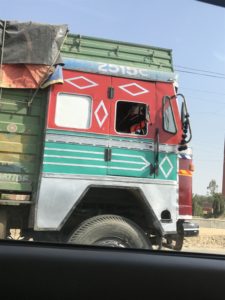 Colourfully decorated Indian trucks ©Jasmine White London