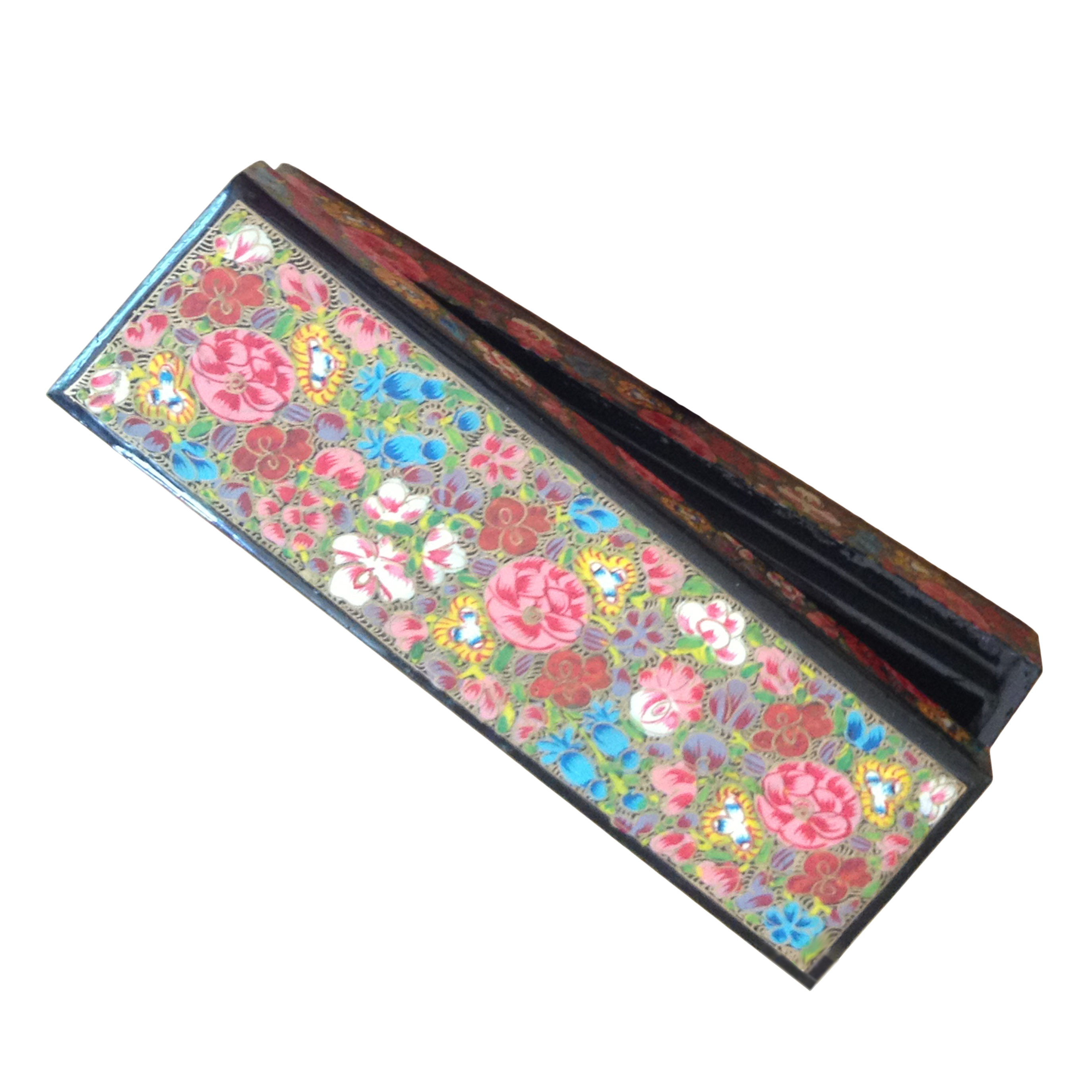 Hand Painted Bracelet Box - Turquoise & Pink 