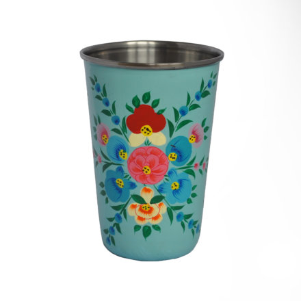 Jasmine White London hand painted enamelware Sienna Tumbler