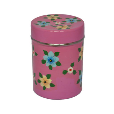 Jasmine White London Dusty Pink Charlotte tea caddy