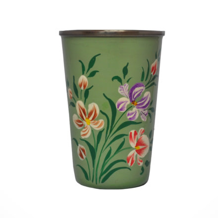 Jasmine White London hand painted enamelware Virginia Tumbler