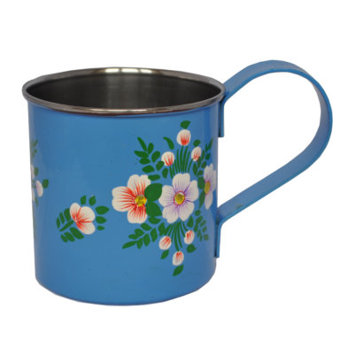 Jasmine White London hand painted enamelware Emma mug