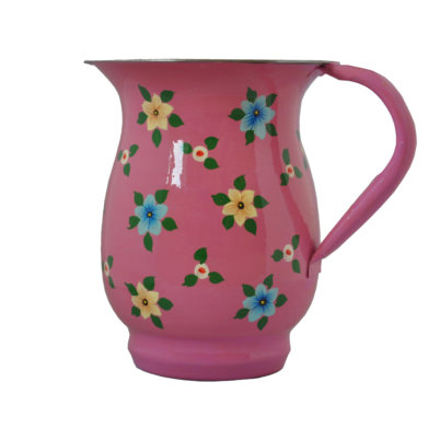 Jasmine White London hand painted enamelware Charlotte jug