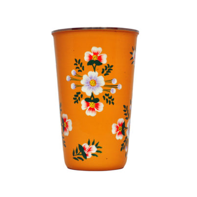 Jasmine White London hand painted Tara enamelware tumbler