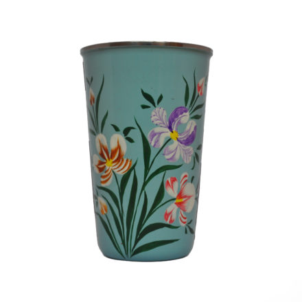 Jasmine White London hand painted Diana enamelware tumbler