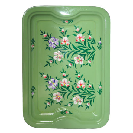 Jasmine White London hand painted Virginia enamelware tray