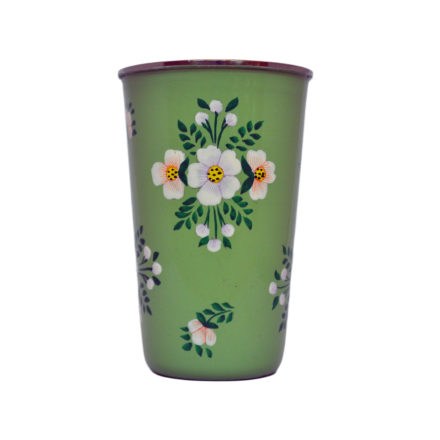 Jasmine White London hand painted Lucy enamelware tumbler