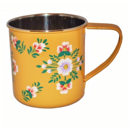 Jasmine White London hand painted Tara enamelware mug