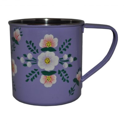 Jasmine White London hand painted Gaia enamelware mug
