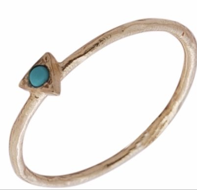 Gold vermeil ring with Turquoise by Jasmine White