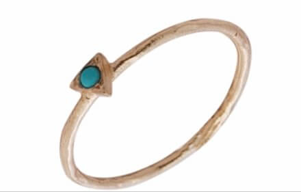 Gold vermeil ring with Turquoise by Jasmine White